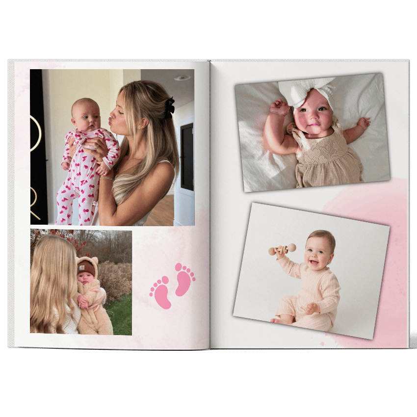 Kvalitní fotokniha velká A4 - vlastní foto na deskách. Levně online. - Holčička